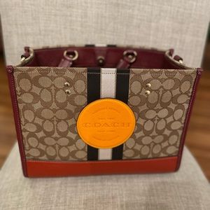 Coach Dempsey Tote Colorblock Canvas